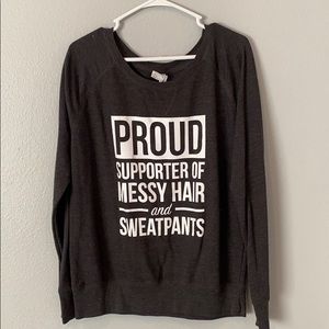 Live and Tell off the shoulder sweatshirt